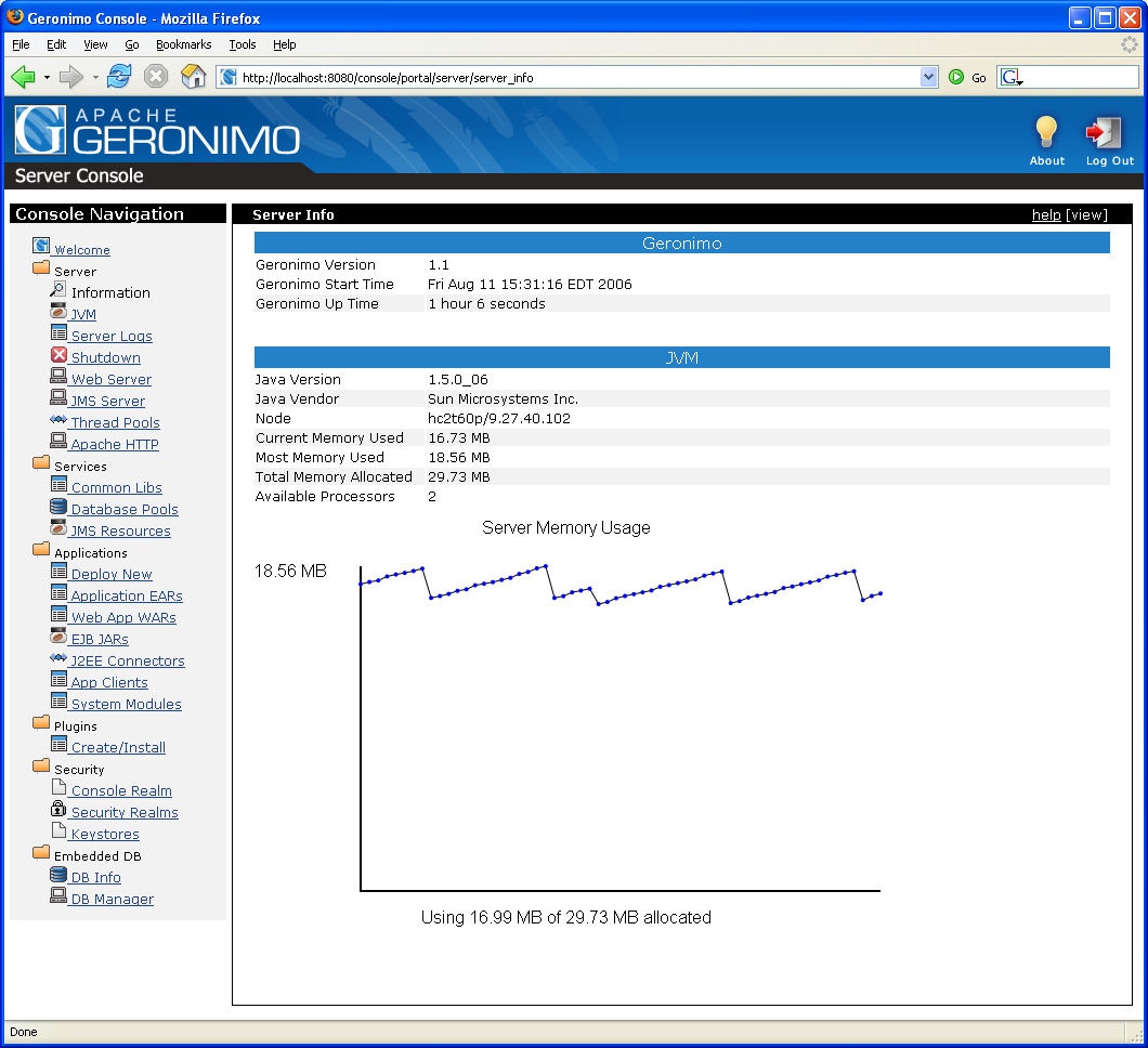 Administering The Apache Geronimo Server Apache Geronimo V1 2 Apache Software Foundation